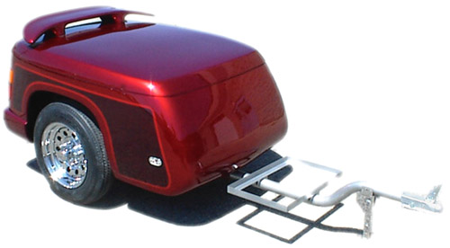 Custom color-matched motorcycle trailer